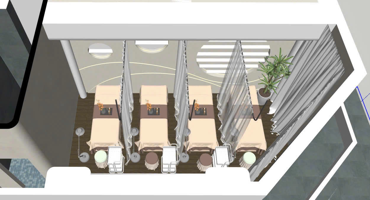 Thiết kế bản vẽ công trình Spa Carine