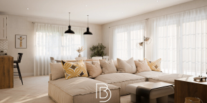 Phòng khách phong cách nội thất Rustic