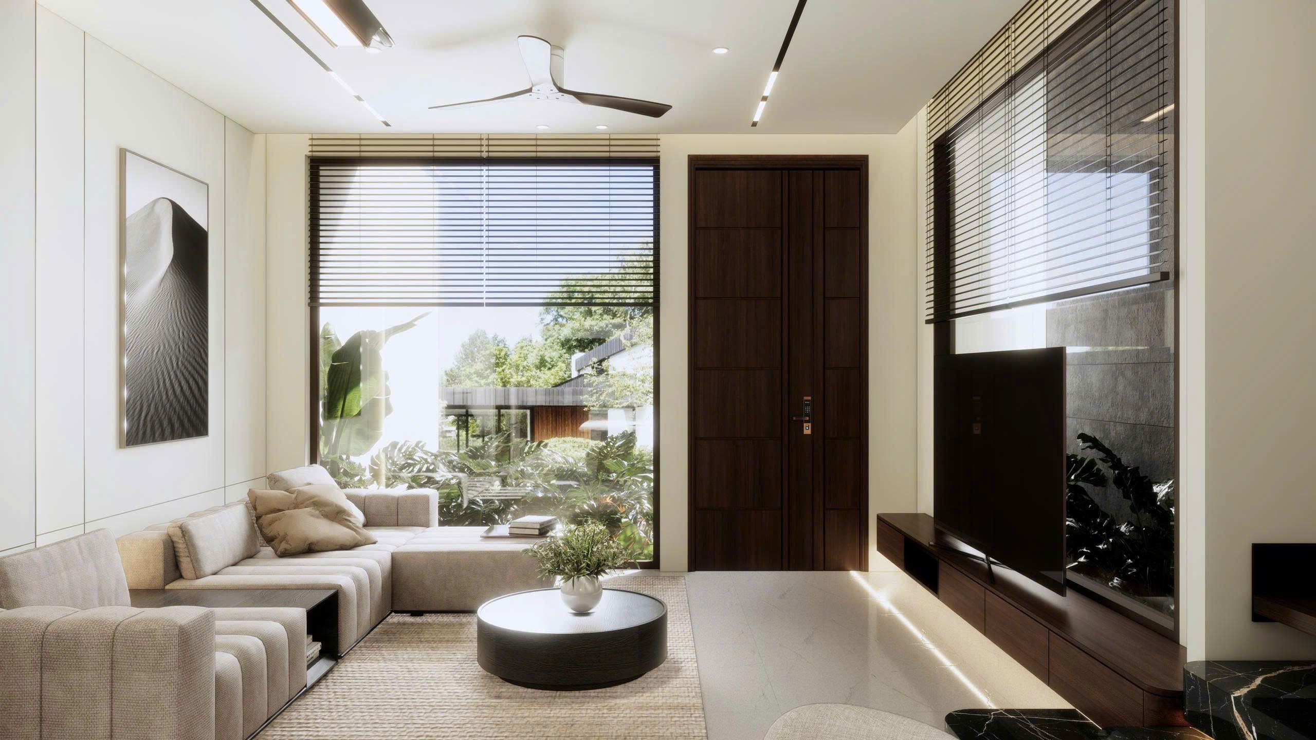 Thiết kế 3D phòng khách 