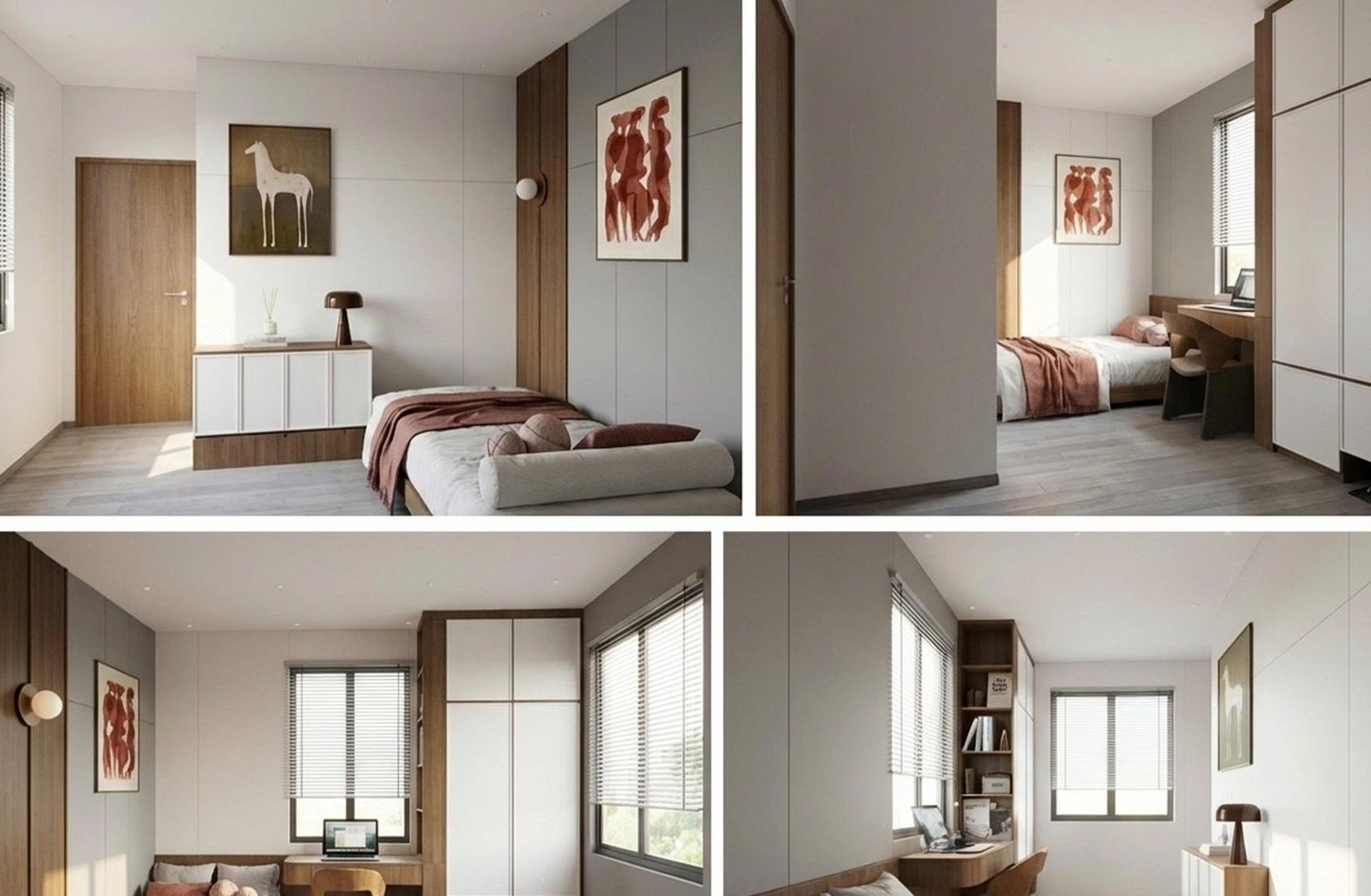 Thiết kế nội thất nhà phố BS Tài - Mẫu phòng ngủ 2 hiện đại và tiện nghi