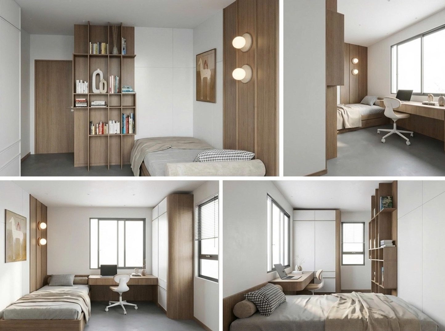 Thiết kế nội thất nhà phố BS Tài - Mẫu phòng ngủ 4 hiện đại tối giản