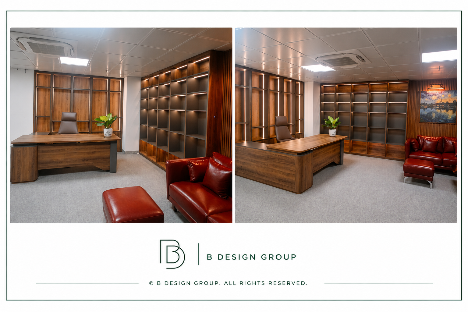 Thiết kế thi công phòng Giám đốc sang trọng tại văn phòng Luxhome Technology do Bdesign Group thực hiện.